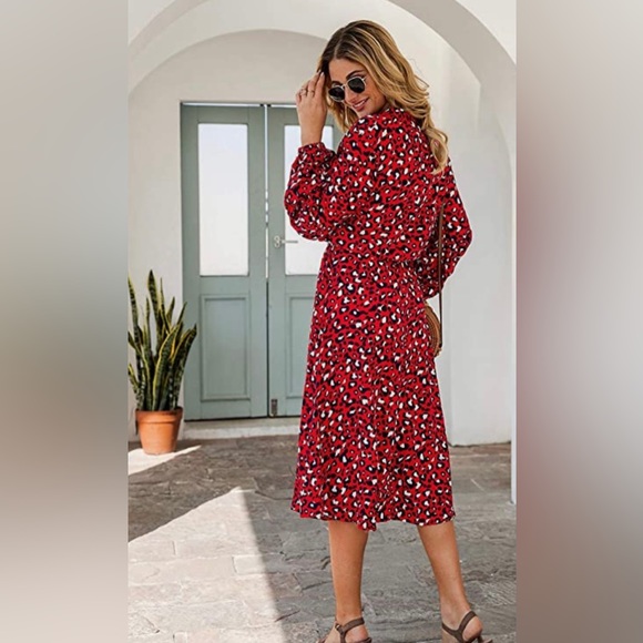 NWT Kirundo Leopard Print Midi Dress - Picture 3 of 13